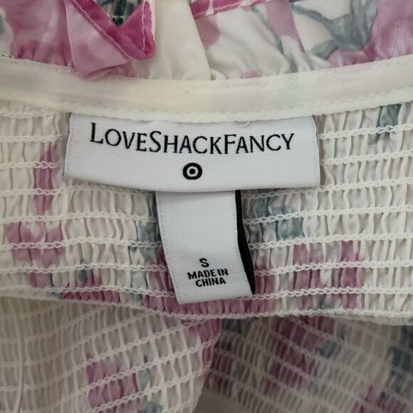 Love Shack Fancy Dress Women Small White Pink Floral Elise‎ Cottagecore Feminine - Picture 7 of 9